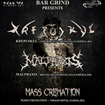 KREPUSKUL (Ro) + MALPRAXIS (Ro) + MASS CREMATION Live @ Bar Grind